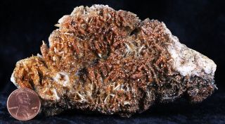 Orange Barite Blades,  Cerussite & Vanadinite Crystal Mineral Specimen Morocco 2