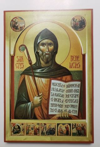 St.  Benedict Of Nursia,  Size 10,  8/16 X 15,  6/16 Inches 26.  5x 39 Cm,  Orthodox