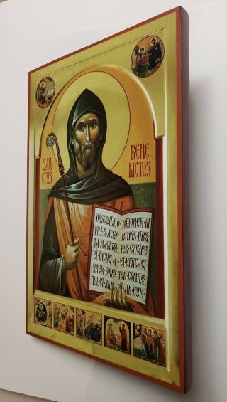 St.  Benedict of Nursia,  Size 10,  8/16 x 15,  6/16 inches 26.  5x 39 cm,  Orthodox 2