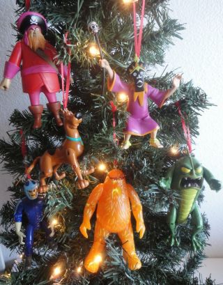 (6) Scooby - Doo & Five Villains Custom Christmas Ornaments Witch Doctor Ghosts,