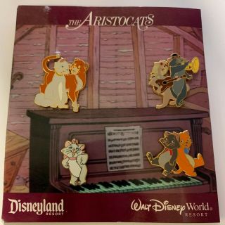 Disney The Aristocats Marie,  & Berlioz And Toulouse Booster 4 Pin Set
