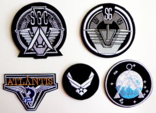 Stargate Sg - 1 Tv Series Patches Full Set Of 5 Command Uniform Goth Punk Logo