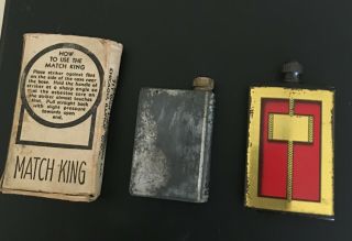 Match King Strike Lighters - - (2) Red S/L not marked but came in Match King Box 2