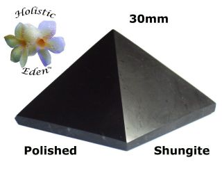 30mm Shungite Polished Pyramid Emf Protection,  Air Purifier Crystal Health Stone