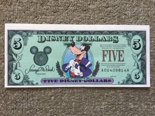 Disney Dollar Goofy 1997 A & Simba F/s From Japan