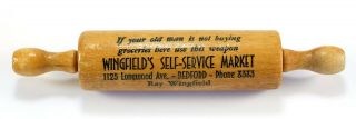 Vintage Advertising Miniature Rolling Pin Wingfield 