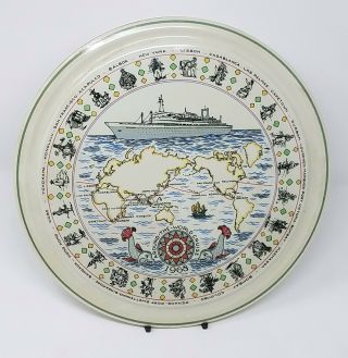 1968 Rotterdam Around - The - World Plate - - Nautiques Ships Worldwide