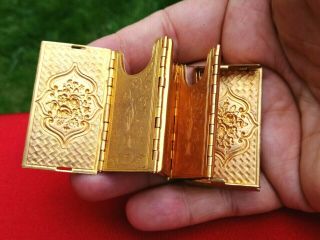 Antique Victorian 1867 Avery Gilt Brass Needle Case 