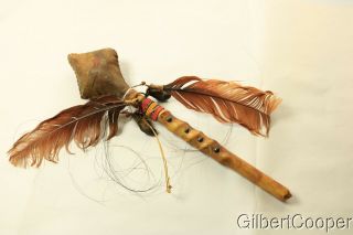 Apache Beaded Dance Rattle - Circa 1910