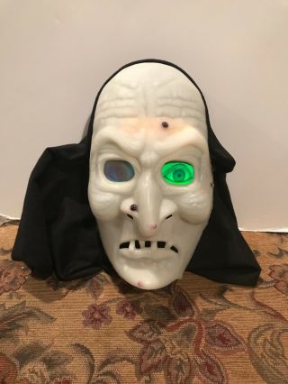 Vintage Hard Plastic Mask With Hologram Eyes