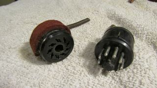 Vintage Amphenol Tube Speaker Preamp Amp Chassis 9 Pin Female Male Socket & Plug