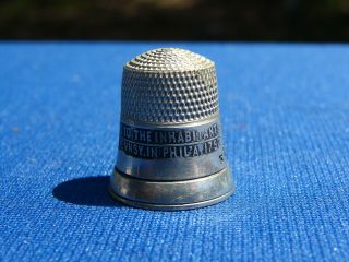 VTG Sterling SILVER Simon ' s Brother ' s LIBERTY Bell THIMBLE Sewing 3
