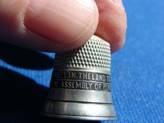 VTG Sterling SILVER Simon ' s Brother ' s LIBERTY Bell THIMBLE Sewing 4