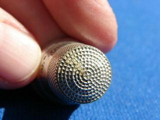 VTG Sterling SILVER Simon ' s Brother ' s LIBERTY Bell THIMBLE Sewing 5