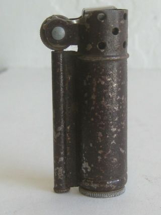 Vtg Wwii Era Dunhill Service Trench Military Lighter Usa W/crackle Paint Finish