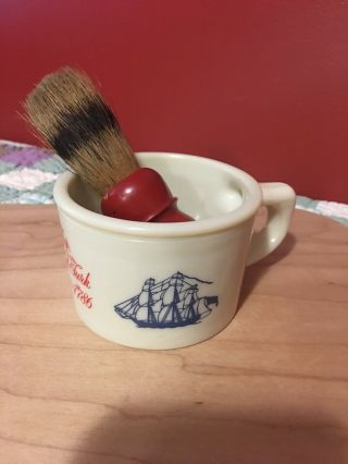 Vintage Old Spice Shaving Mug And Brush