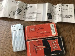 Asr A.  S.  R.  Vintage Cigarette Lighter Box Instructions
