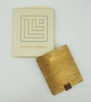 Vintage 1940s Lucien Lelong Loose Powder Compact In Presentation Box