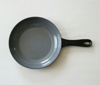 Vintage Le Creuset Black Enamel Cast Iron 8 Inch Skillet Fry Pan