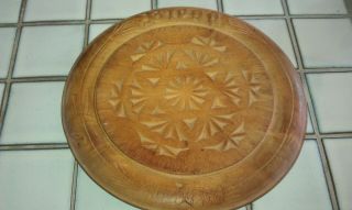 Vintage Carved Wooden Bread Board Kitchenalia
