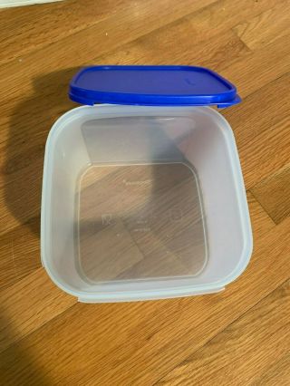 Set of 3 TUPPERWARE Modular Mate 11 Cup Square 2 Container 1620 w/ Blue Beige 5