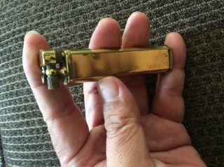 Rare Brass Casablanca Lift Arm Lighter With A Compartment For Money