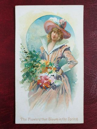 Duke 1893 N116 Cigarette Tobacco Card Illustrated Songs - Flowers That Bloom
