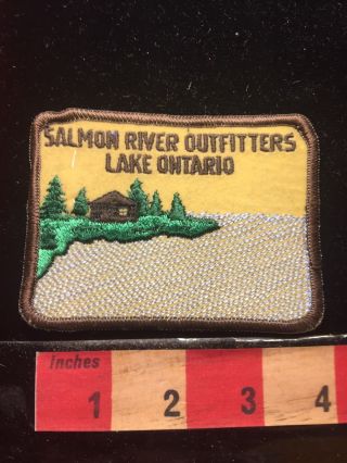 Vintage Salmon River Outfitters Lake Ontario York State Souvenir Patch 68z5
