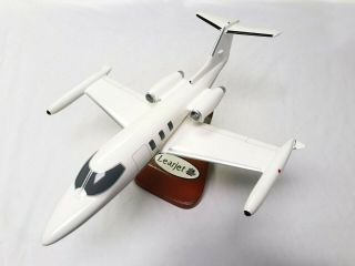 Learjet 24e 1:26 Scale Hand Painted Wood And Metal Desktop Model - 62019c