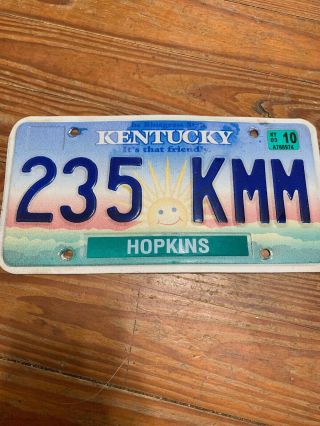 2003 Kentucky / Hopkins County License Plate 235 Kmm