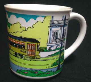 Vintage St.  Charles Streetcar Coffee Mug / Cup,  Orleans Trolley,  Vieux Carre