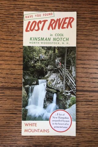 Vintage 1973 Hampshire Tourist Travel Pamphlet Lost River - Kinsman Notch