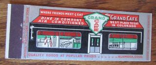 1930s Federal Match - Alamosa,  Colorado: Grand Cafe (full Length) - K8