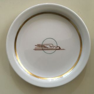 Vintage Union Pacific Railroad Winged Streamliner Bread Plate By Sterling China