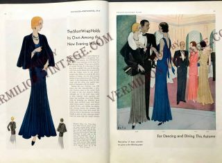 1930 Vogue Pattern Book,  Oct - Nov,  GORGEOUS 1930 ' s Art Deco Fashions 5
