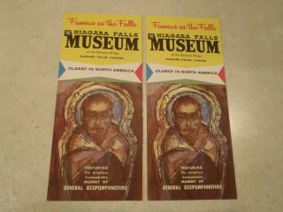 The Niagara Falls Museum Vintage Brochure Mummy General Ossipumphnoferu Canada