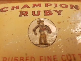 CHAMPION RUBY Tobacco Vintage Australian Embossed Tin 2