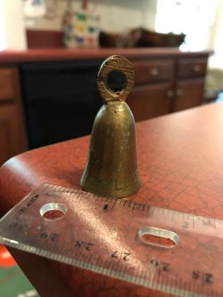 Jekyll Island Engraved Antique 1.  5 " Solid Brass Souvenir Bell