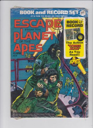 Escape From The Planet Of The Apes Book & Record Set 45 Rpm