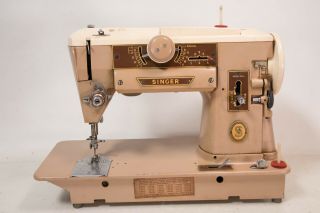 1950s SINGER 401A HEAVY DUTY INDUSTRIAL SEWING MACHINE DENIM LEATHER RUNS STRONG 2
