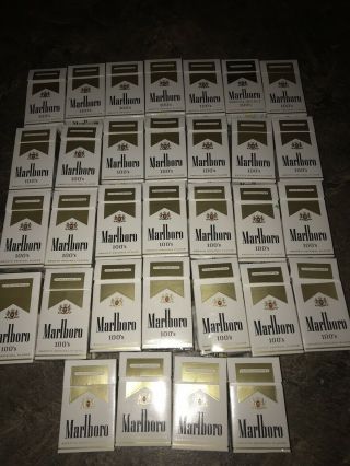 32 Marlboro Lights Empty Cigarette Boxes Packs Tobacco • With Codes