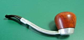 Duncan Delta.  Curved Mouth Piece Smoking Pipe Pot Shape Made In England 3