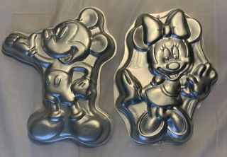 Vintage Wilton Mickey Mouse & Minnie Mouse Cake Pan 2105 - 3601,  2105 - 3602