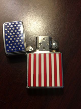 Vintage Zippo Lighter American Flag (w/box)