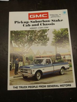 Nos Vintage 1971 Gmc Pickup Suburban 1500 - 3500 Dealer Sales Brochure