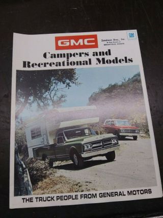 Nos Vintage 1971 Gmc Campers And Recreational Models Dealer Sales Brochure