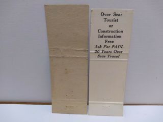 2 DIFF.  EARLY RENO,  NV MATCHBOOK COVERS J & J BAR & WELLS AVE LOUNGE 3