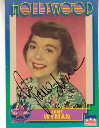 Signed Hollywood Trading Card Of Jane Wyman