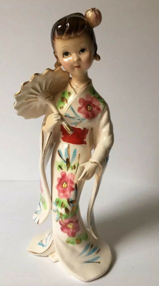 Vintage Ceramic Geisha Girl Figurine By Lego 10 1/2 "