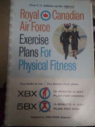 Royal Canadian Air Force Exercise Plans For Physical Fitness Book 1962 Vintage
